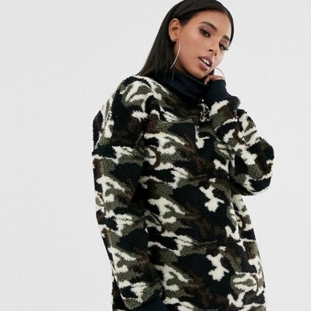 JACKET CAMO PRINT CAMOUflage COAT long moto